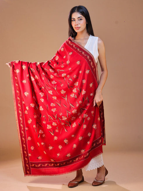 Women's Kani Floral Wool Shawl